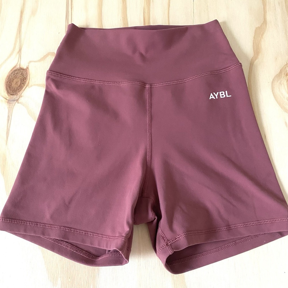 AYBL Womens Size XS  Athletic Shorts Leggings Mauve Nylon Gym Running Yoga